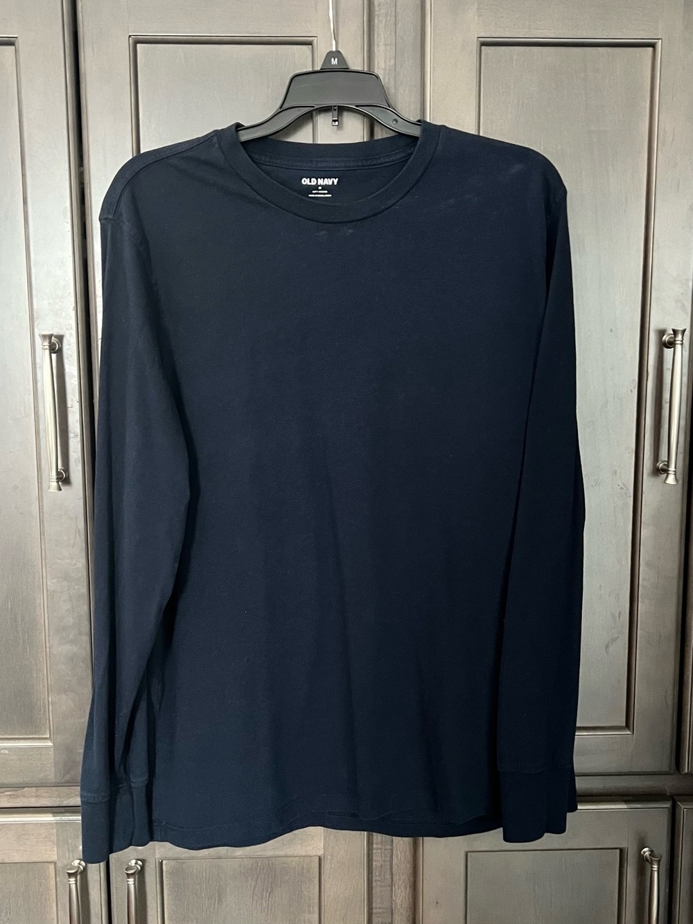 Old Navy Men's Soft Washed Long-Sleeve Crewneck Shirt - Navy
